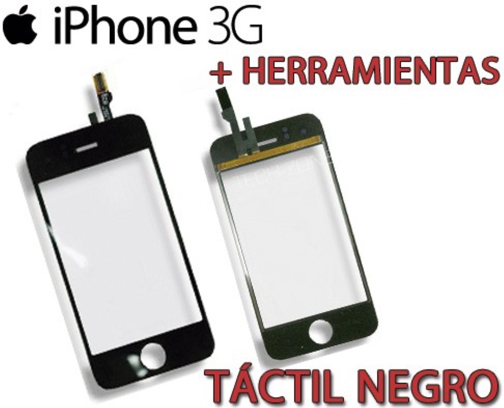 Pantalla iPhone 3G Digitalizador Cristal Tactil Negro