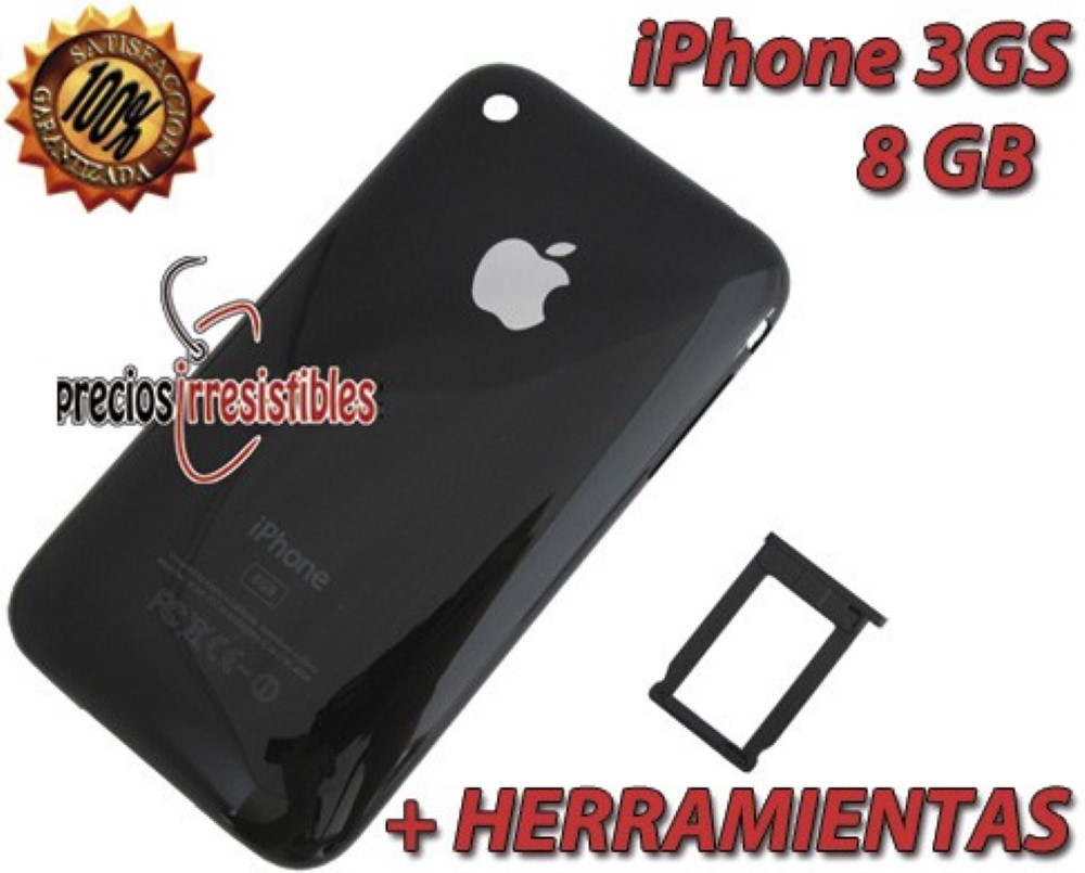 Tapa iPhone 3GS Trasera 8GB negra
