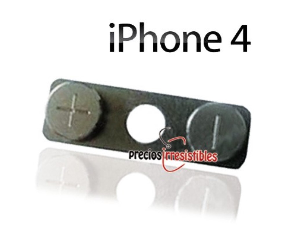 Boton iPhone 4G 4S Volumen Plateado