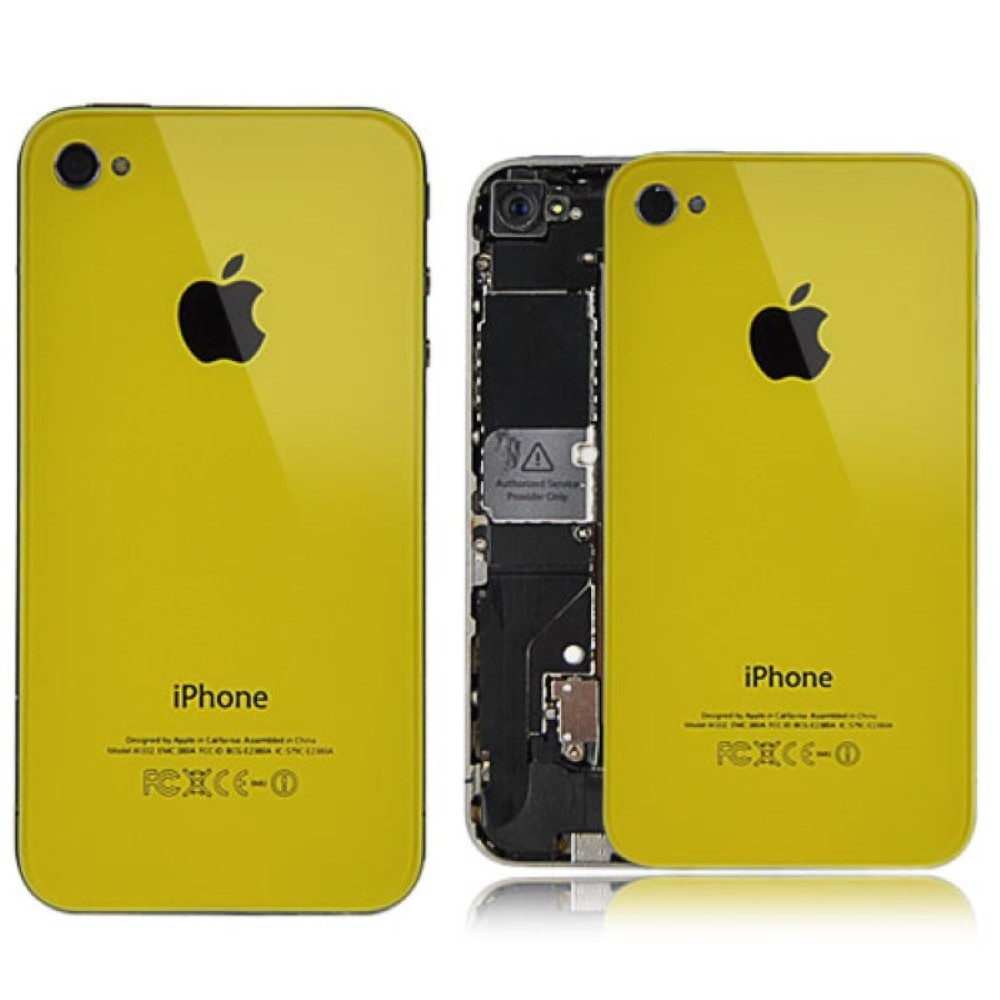 Tapa iPhone 4G Trasera amarilla