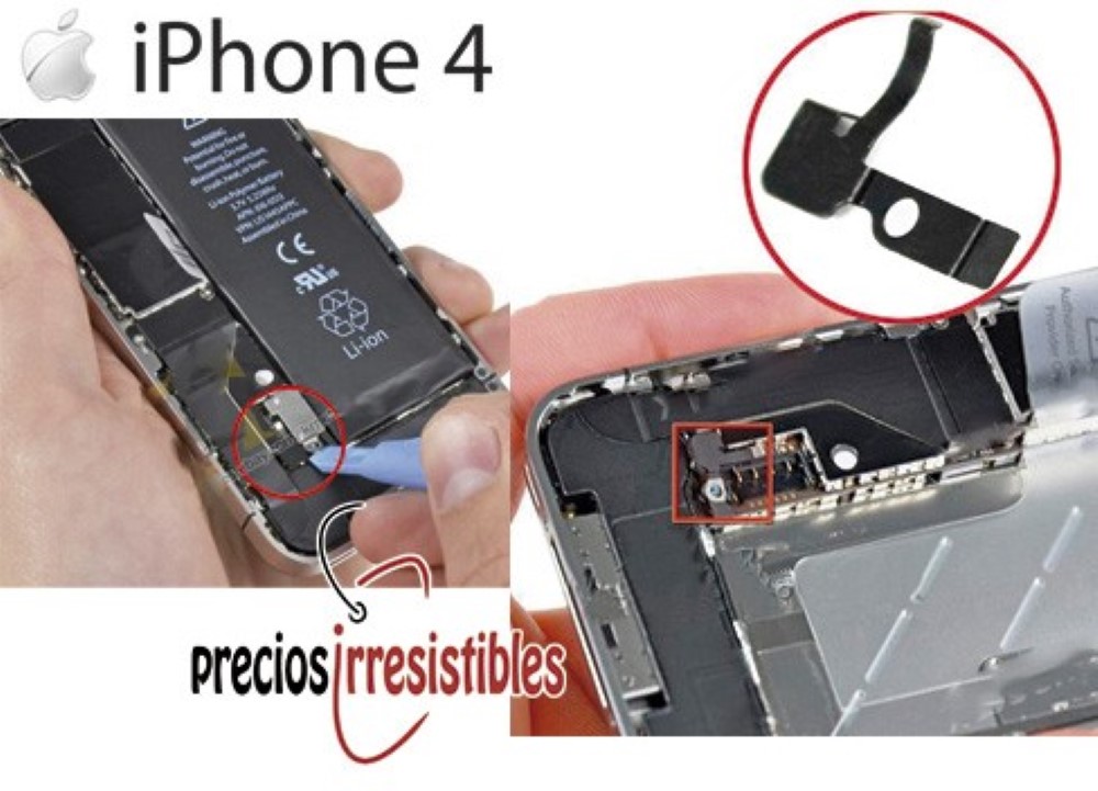 Chapa iPhone 4G Conector Bateria