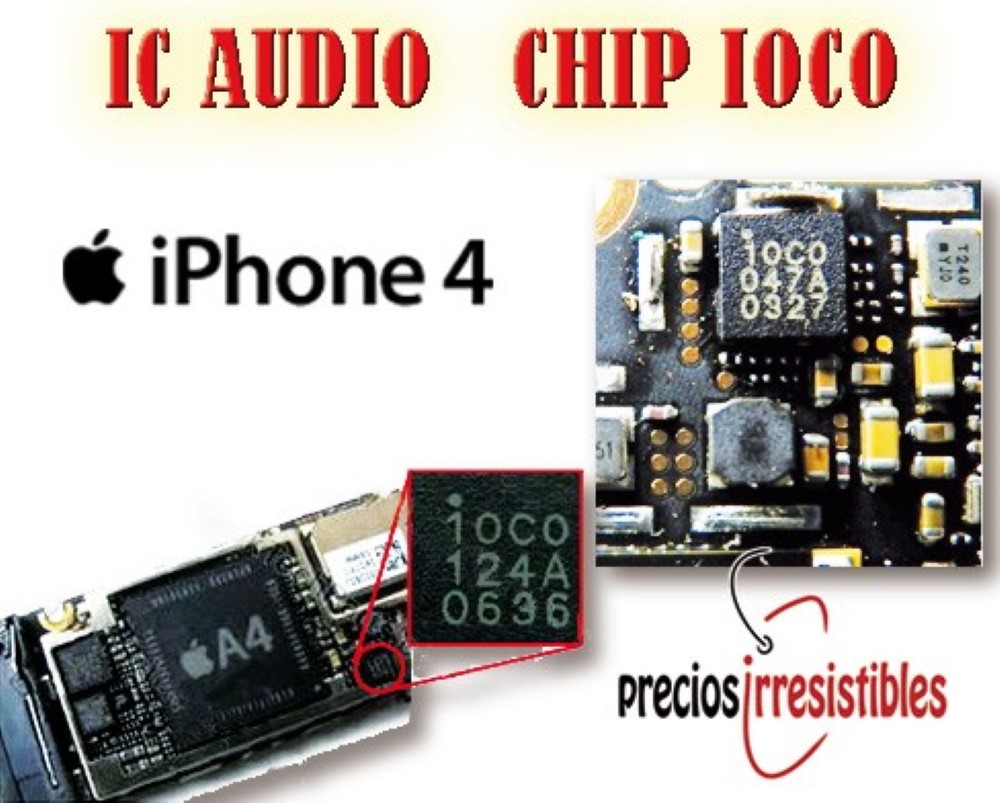 Chip iPhone 4G Circuito Integrado IC Audio IOCO