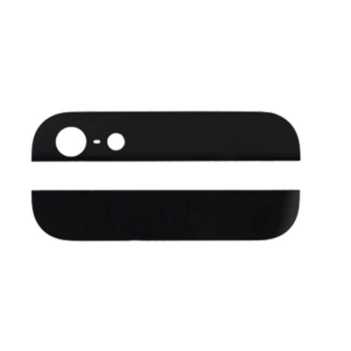 Embellecedor iPhone 5 Chasis superior inferior Camara flash Negro