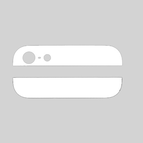 Embellecedor iPhone 5 Chasis superior inferior Camara flash Blanco