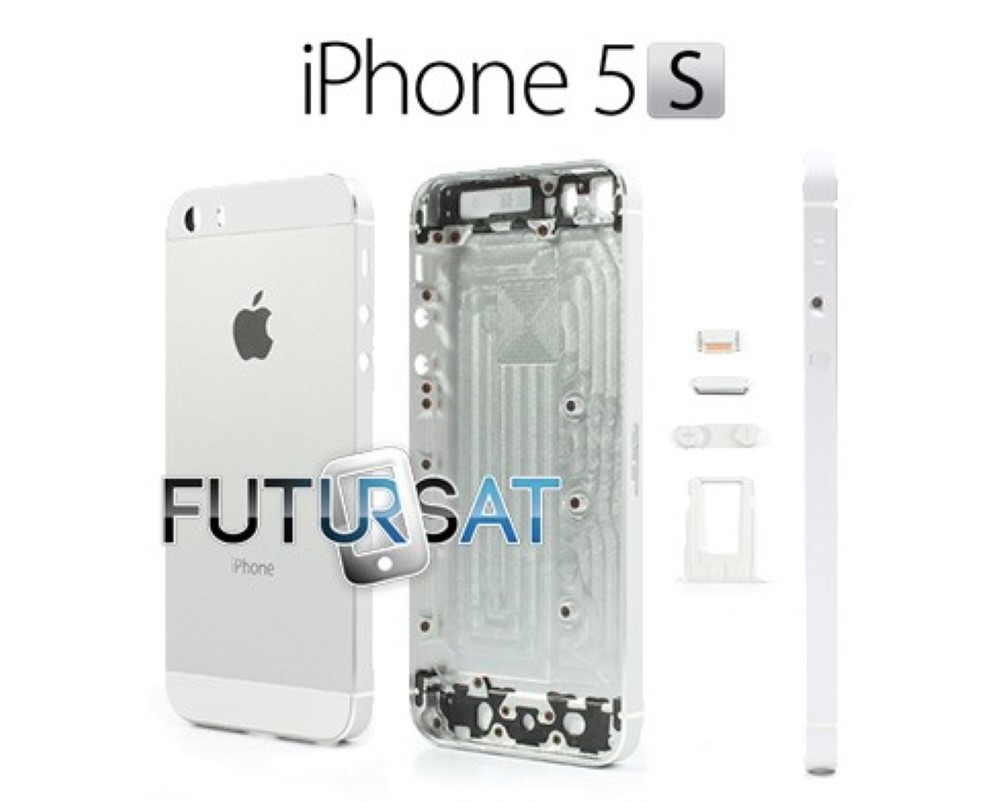 Tapa iPhone 5S Chasis Trasera Blanco plata