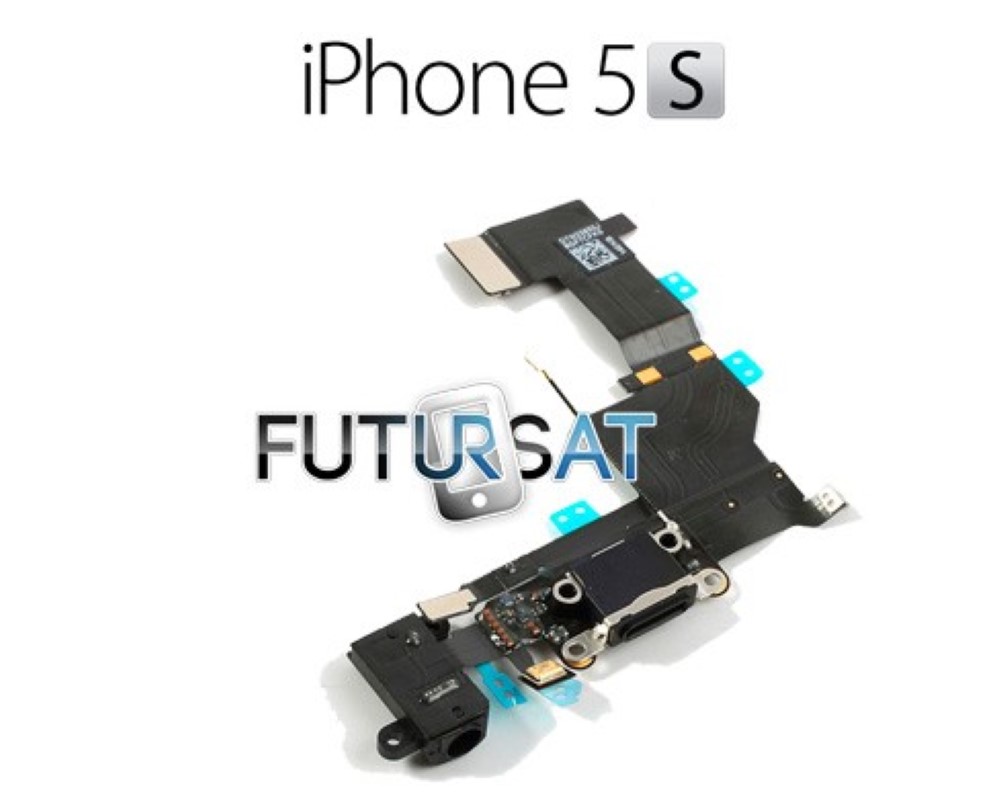 Flex iPhone 5S Dock Micro Carga Jack Audio Negro