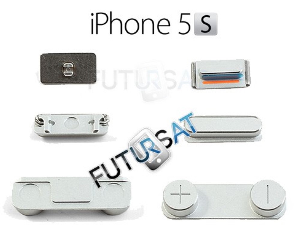 Boton iPhone 5S Power Encendido Volumen Mute Silencio Plata