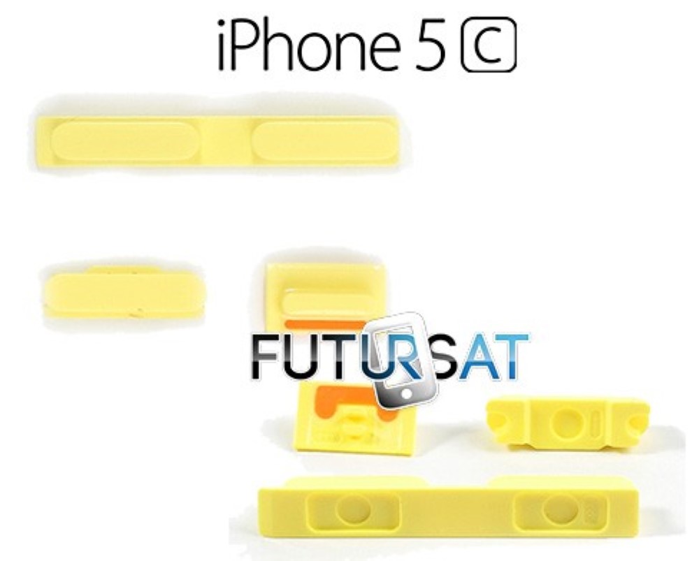 Boton iPhone 5C Power Encendido Volumen mute Silencio Amarillo