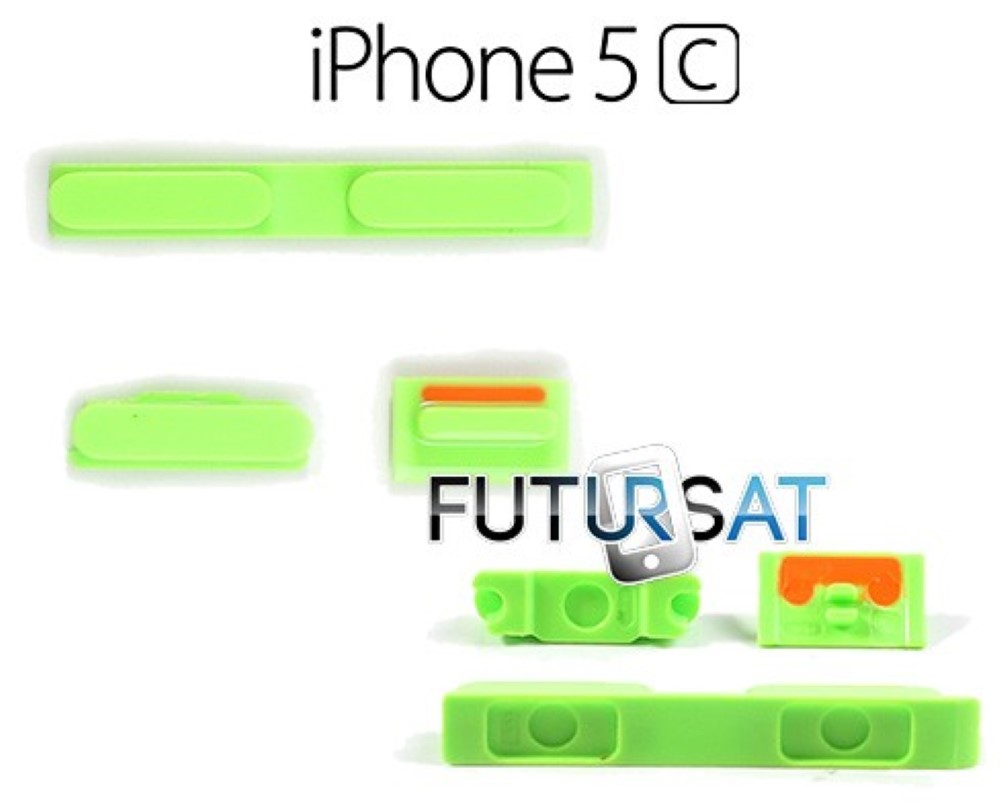 Boton iPhone 5C Power Encendido Volumen mute Silencio Verde