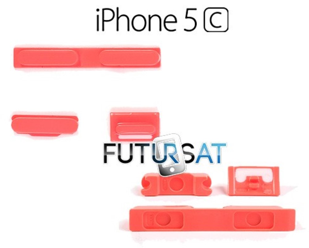 Boton iPhone 5C Power Encendido Volumen mute Silencio Rosa