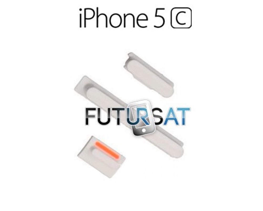 Boton iPhone 5C Power Encendido Volumen mute Silencio Blanco