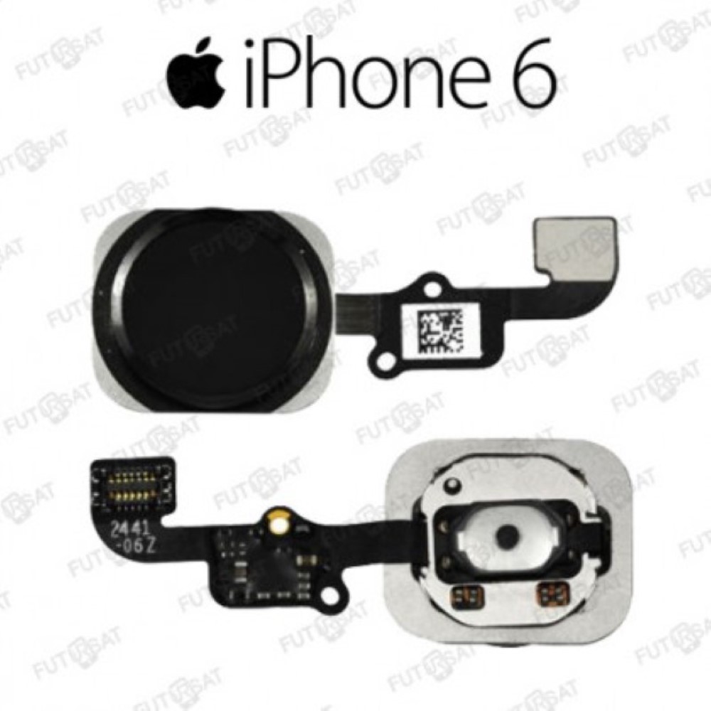 Flex iPhone 6 Boton Home Inicio con Embellecedor Negro