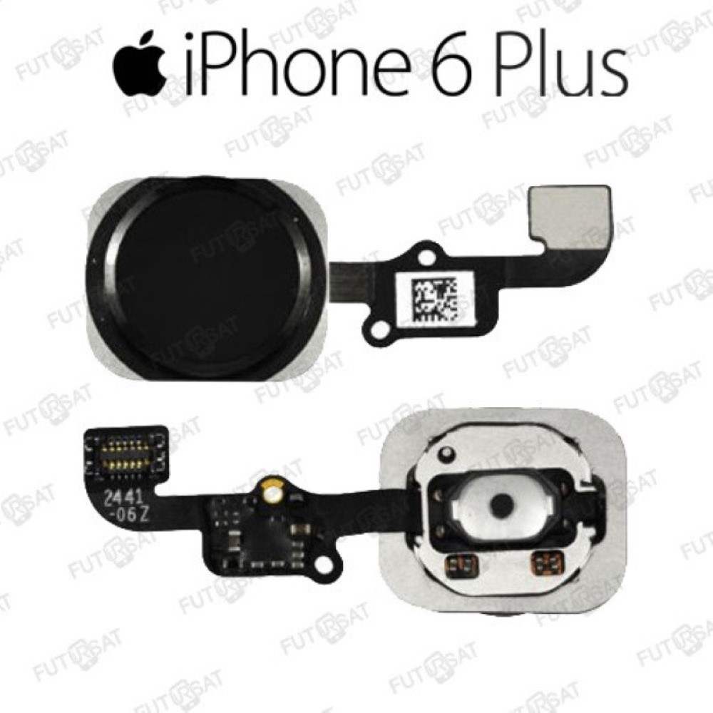 Flex iPhone 6 Plus Boton Home Incio Embellecedor Negro