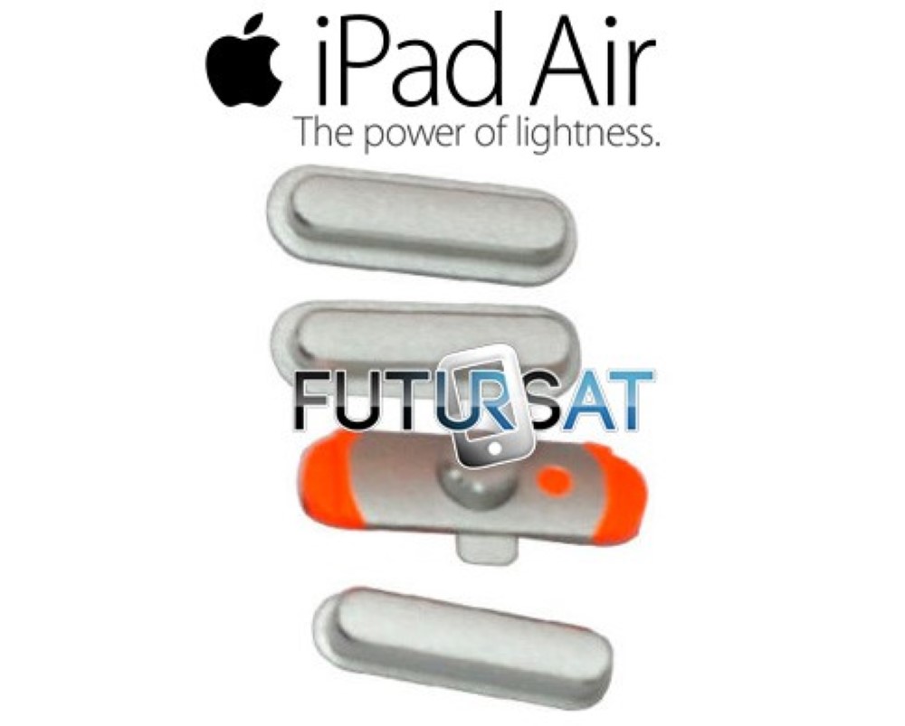 Boton iPad Air Volumen mute silencio Power Encendido plateado