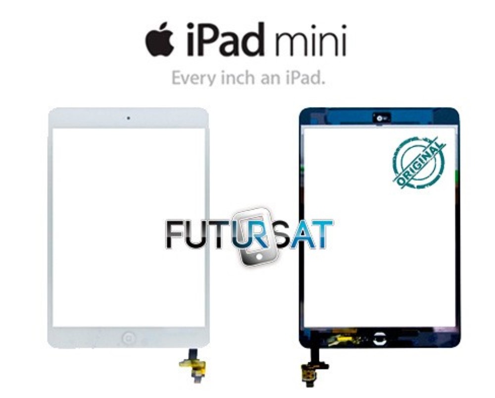 iPad Mini Digitizer Assembly With Home Button+Adhesive+IC OEM White

