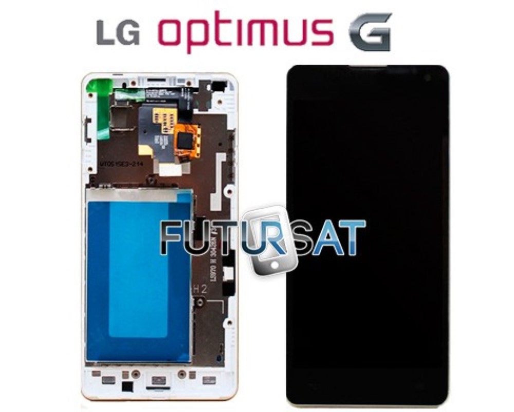 Pantalla LG Optimus G E975 Completa LCD y Cristal Tactil con Marco negra