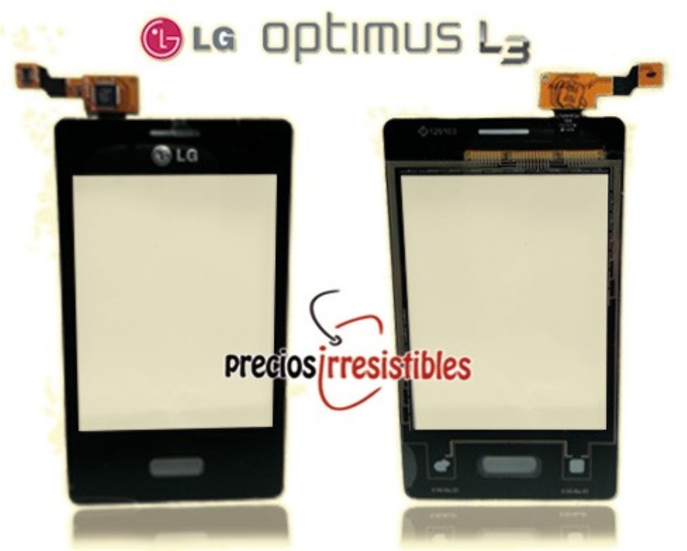 Pantalla LG Optimus L3 E400 T385 Digitalizador Cristal Tactil Negro