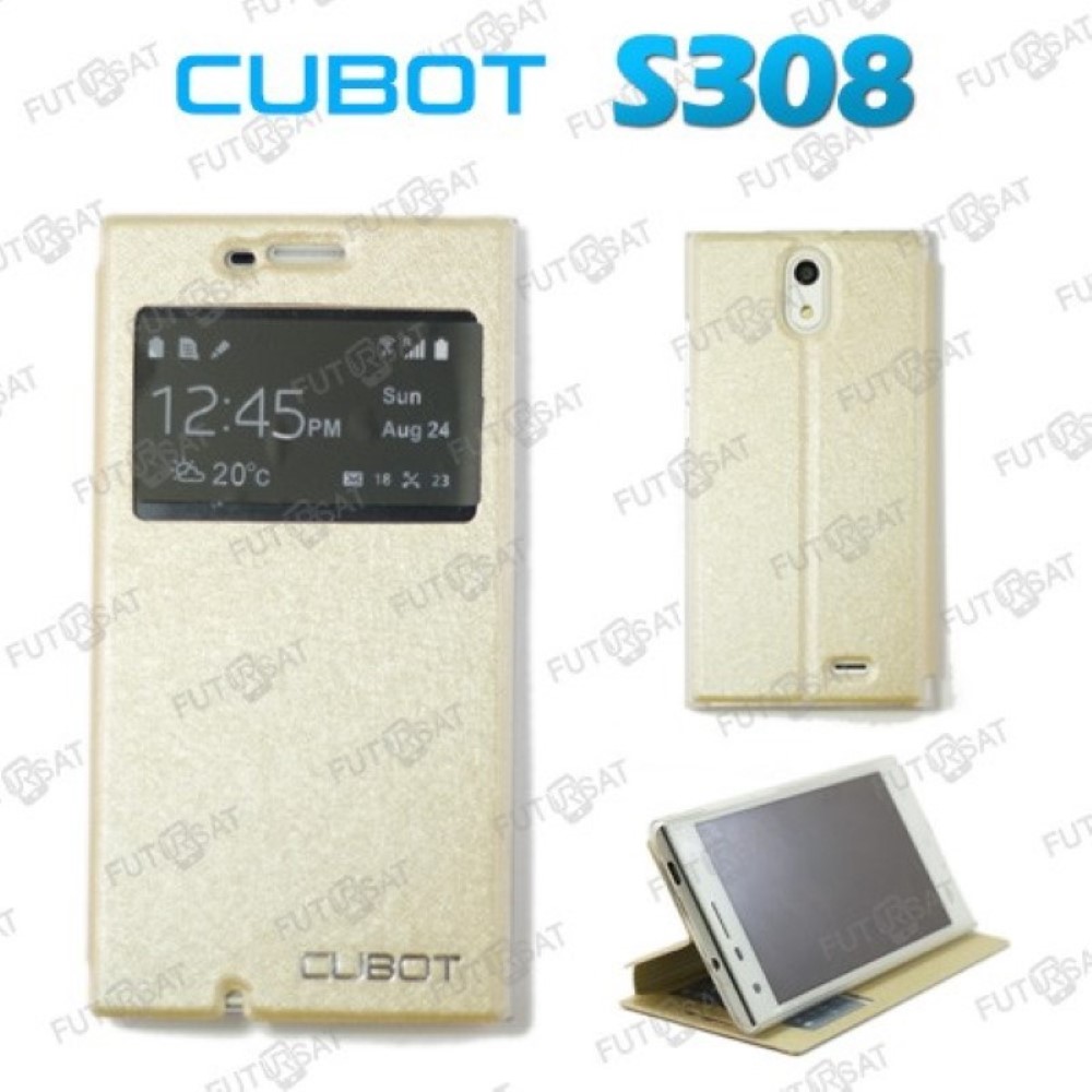 Funda Cubot S308 Tapa Libro Champagne