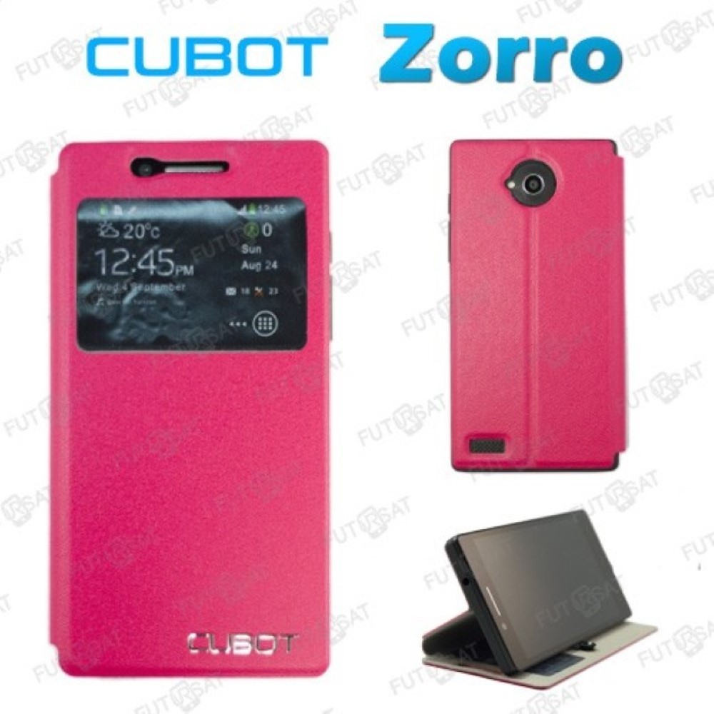 Funda Cubot Zorro Piel Tapa Libro Rosa