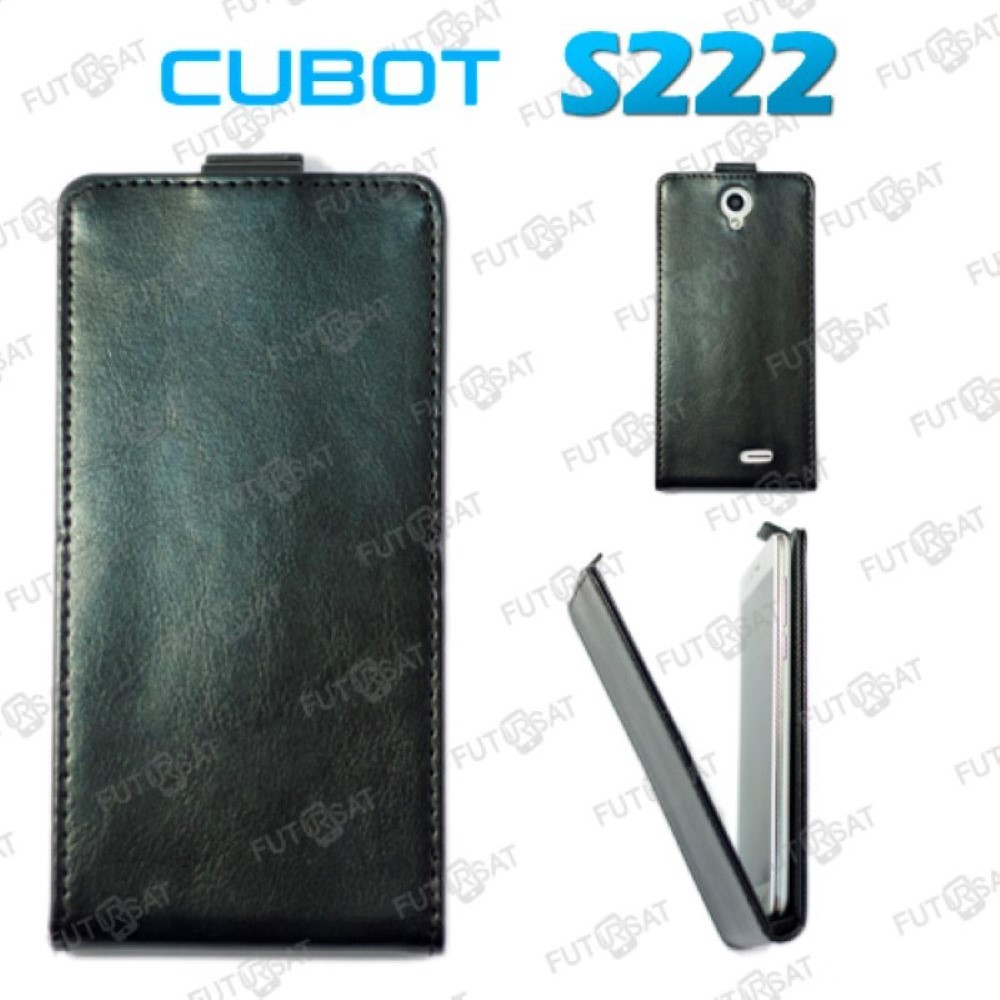 Funda Cubot S222 Piel Tapa Vertical Negra