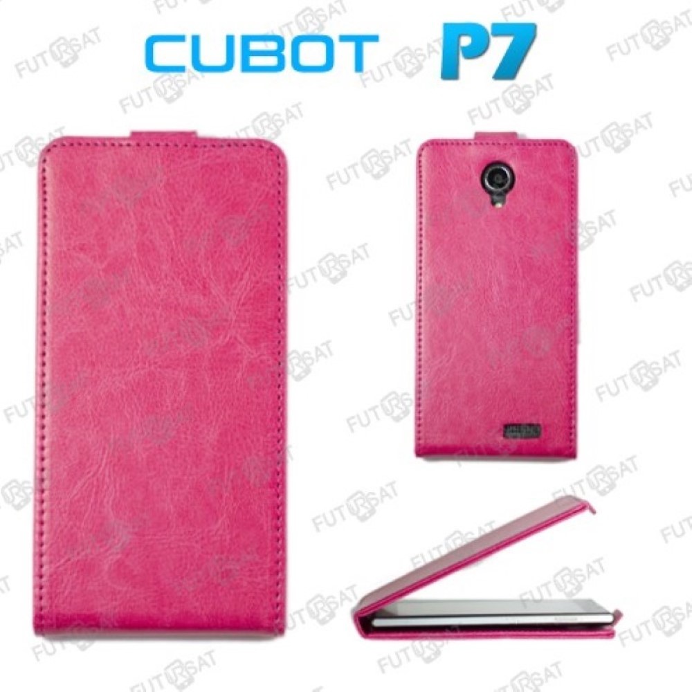 Funda Cubot P7 Piel Tapa Vertical Rosa