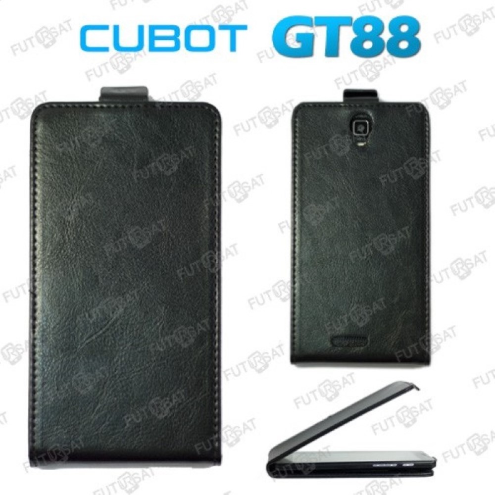 Funda Cubot GT88 Piel Tapa Vertical Negra