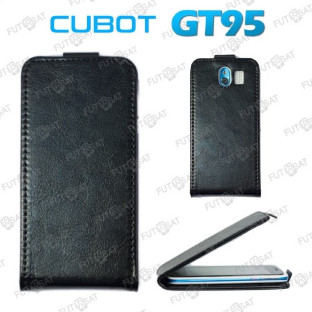 Funda Cubot GT95 Piel Tapa Vertical Negra