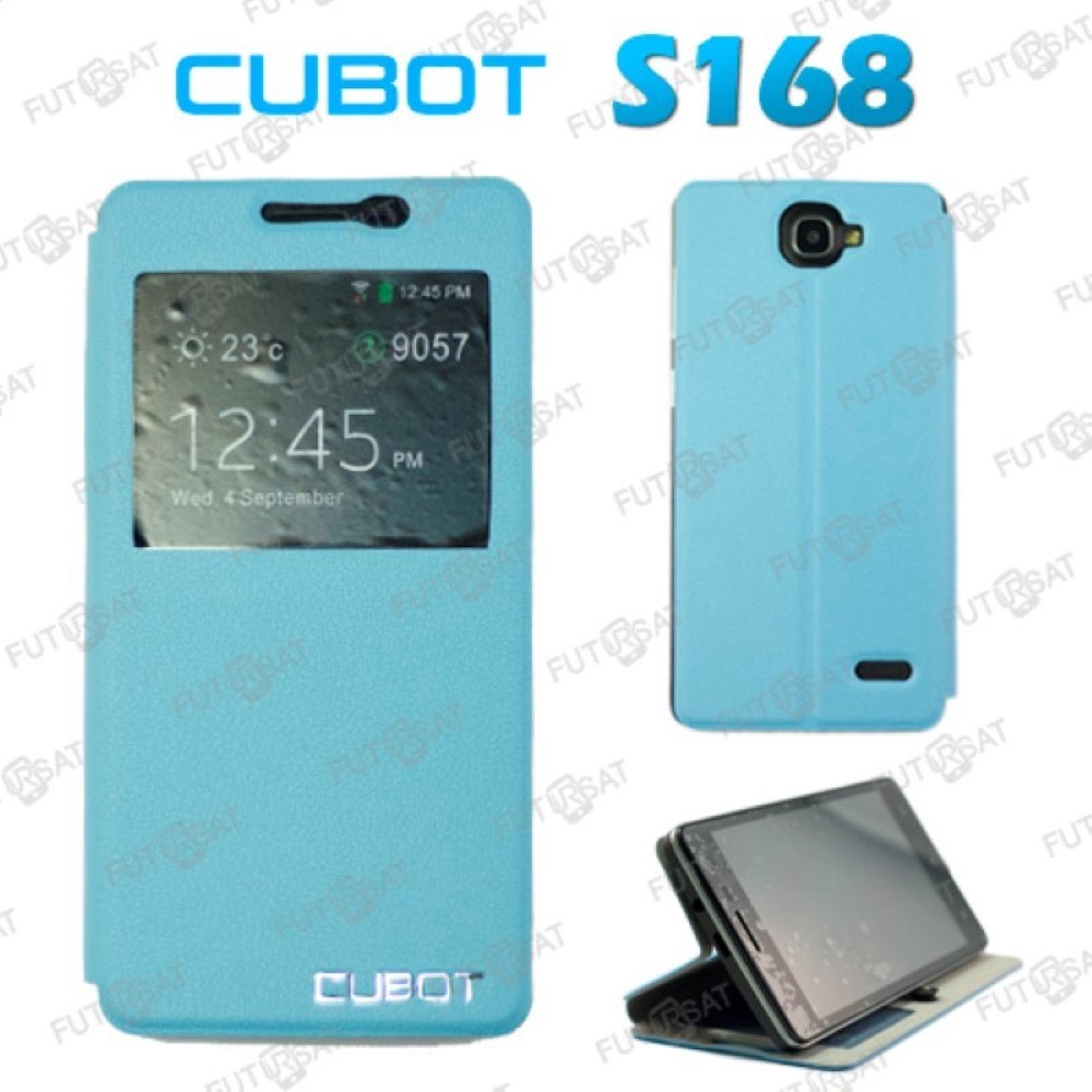 Funda Cubot S168 Tapa Libro Azul