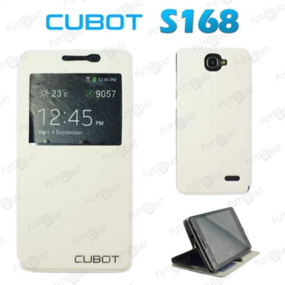 Funda Cubot S168 Tapa Libro Blanca