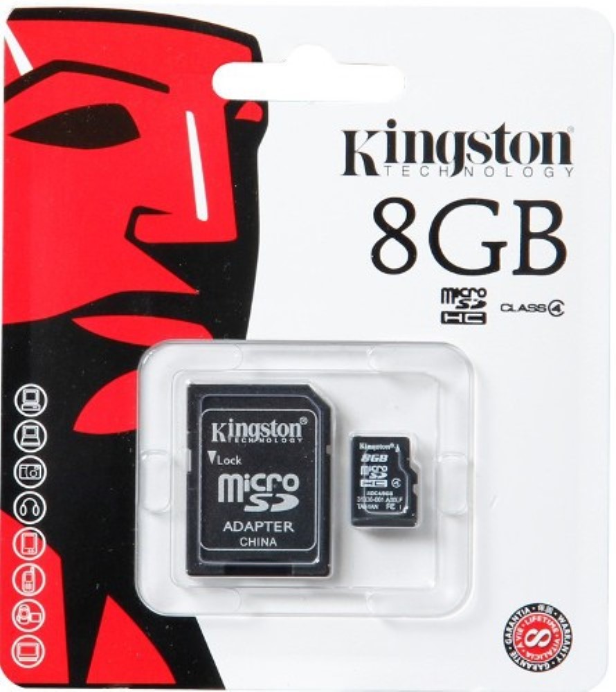 Memoria Kingston Tarjeta micro SD 8GB CLASE 4