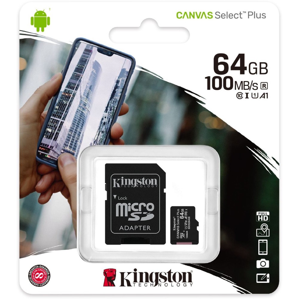 Memoria KINGSTON TARJETA micro SD 64GB CLASE 10