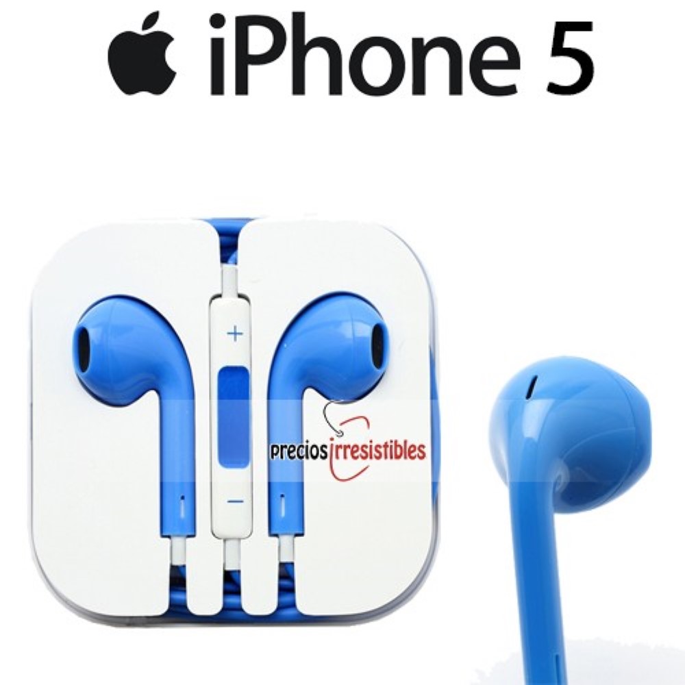 Auriculares Tipo iPhone Azul