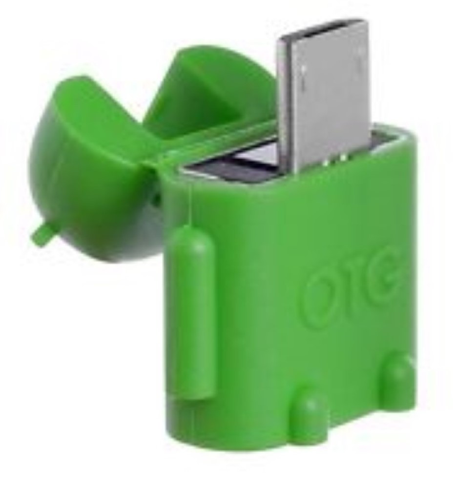 Adaptador OTG a micro USB Muñeco Android Verde