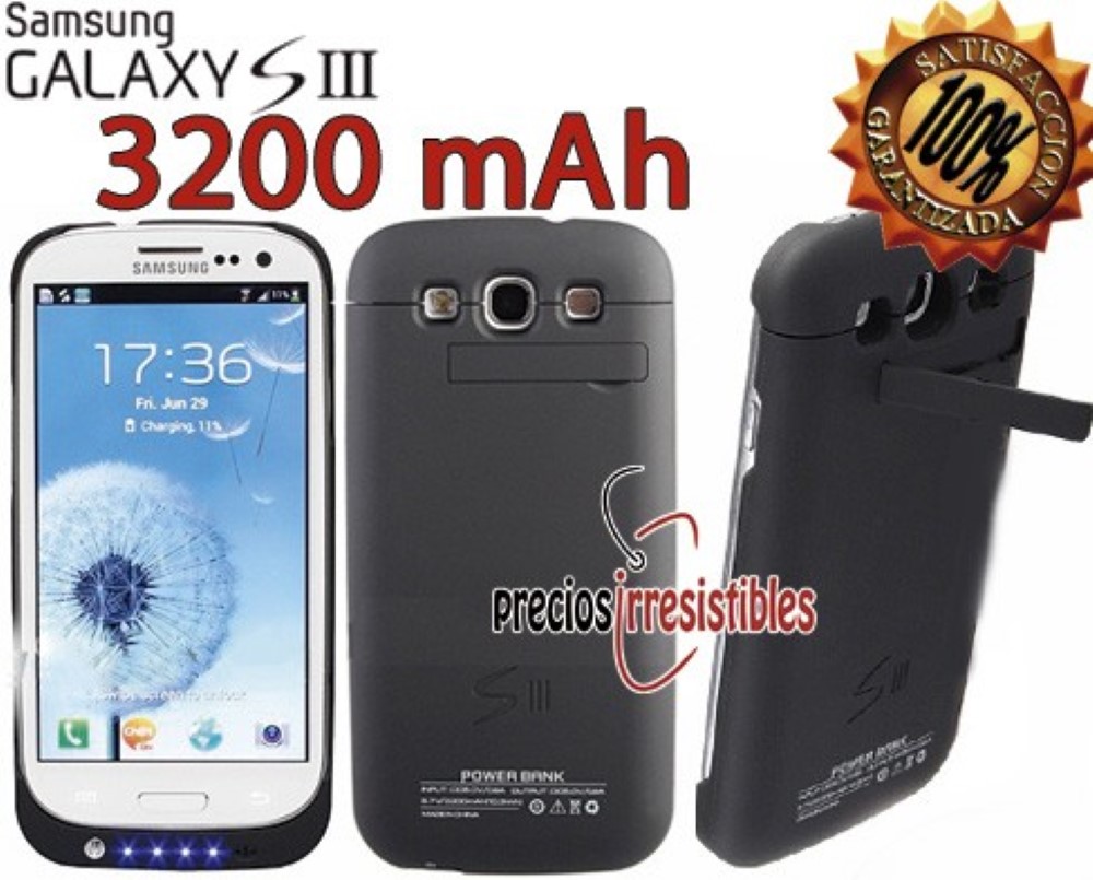 Bateria Carcasa Samsung Galaxy S3 I9300 3200 mAh Negra