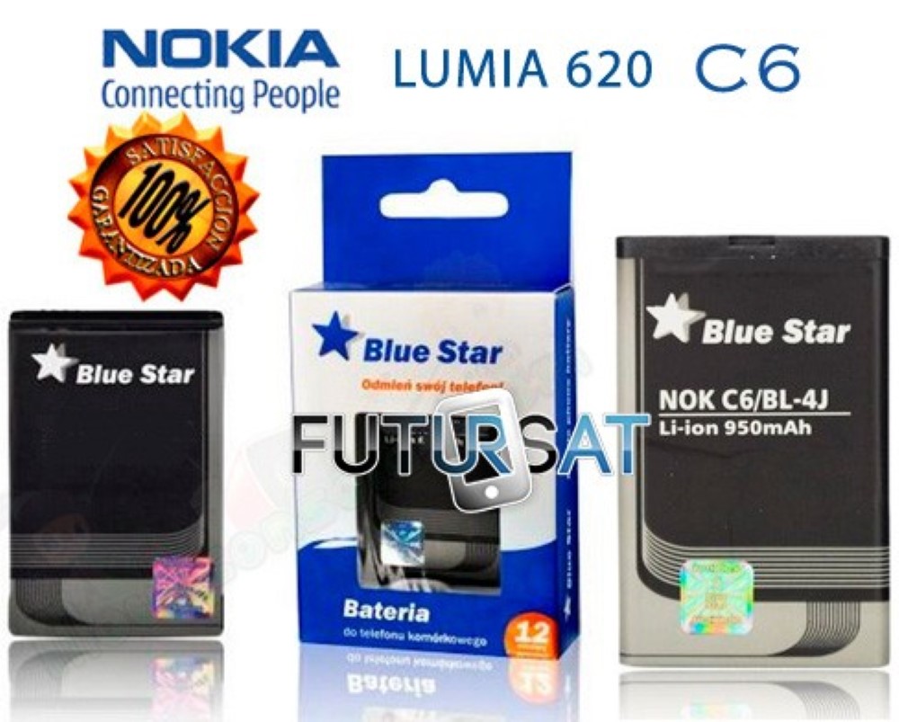 Bateria Interna Blue Star Nokia Lumia 620 C6 BL-4J 950 mAh