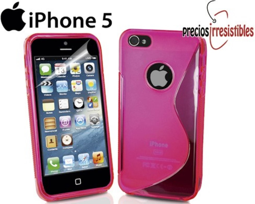 Funda iPhone 5 5S Gel Silicona Sline Rosa