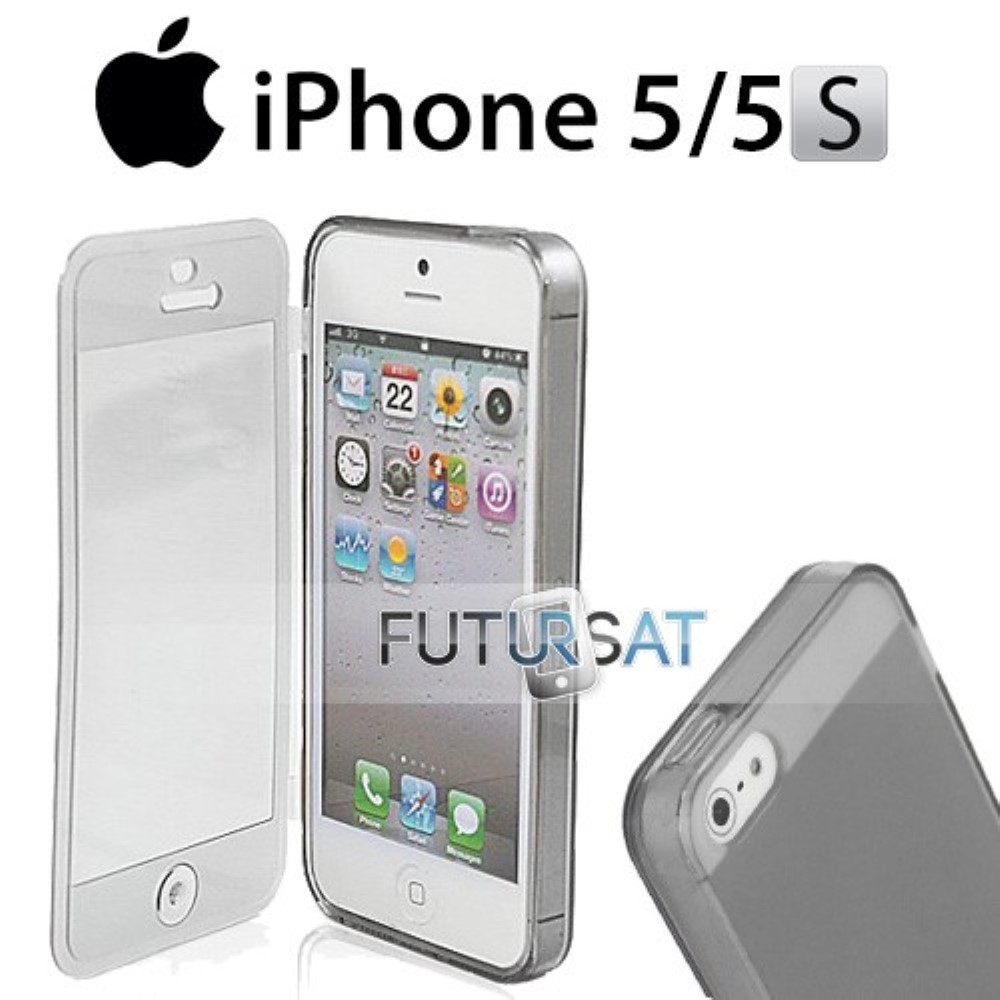 Funda iPhone 5 5S Gel Silicona Tapa Right Negra