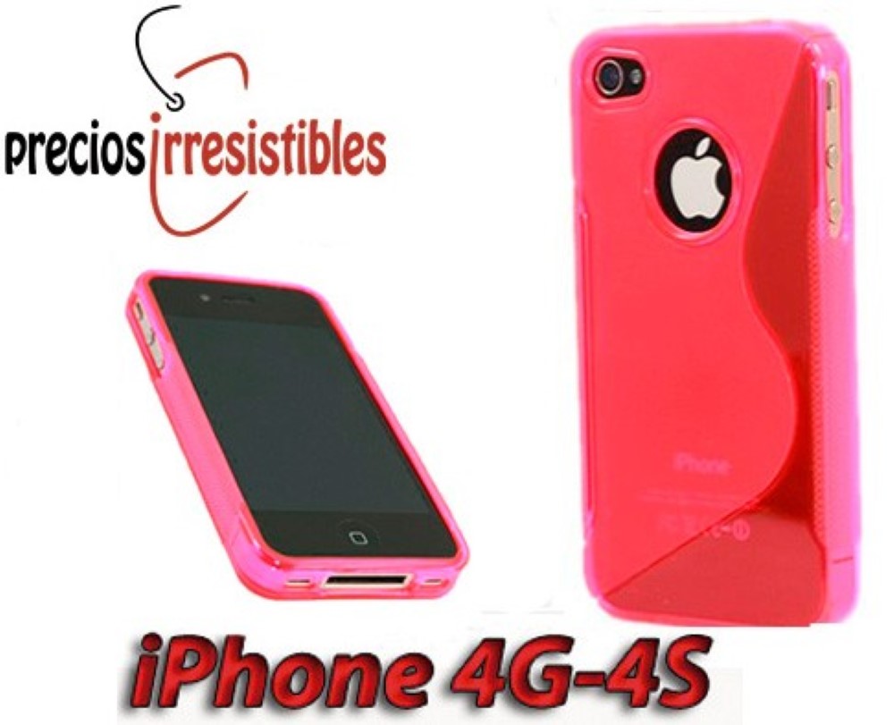 Funda iPhone 4G Gel Silicona Sline Rosa