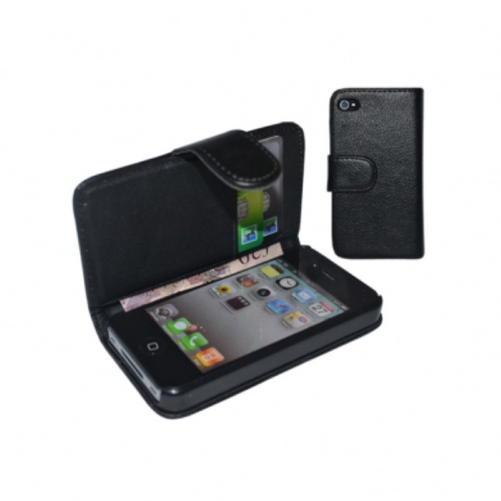 Funda iPhone 4G Tapa Libro Tipo B Negra