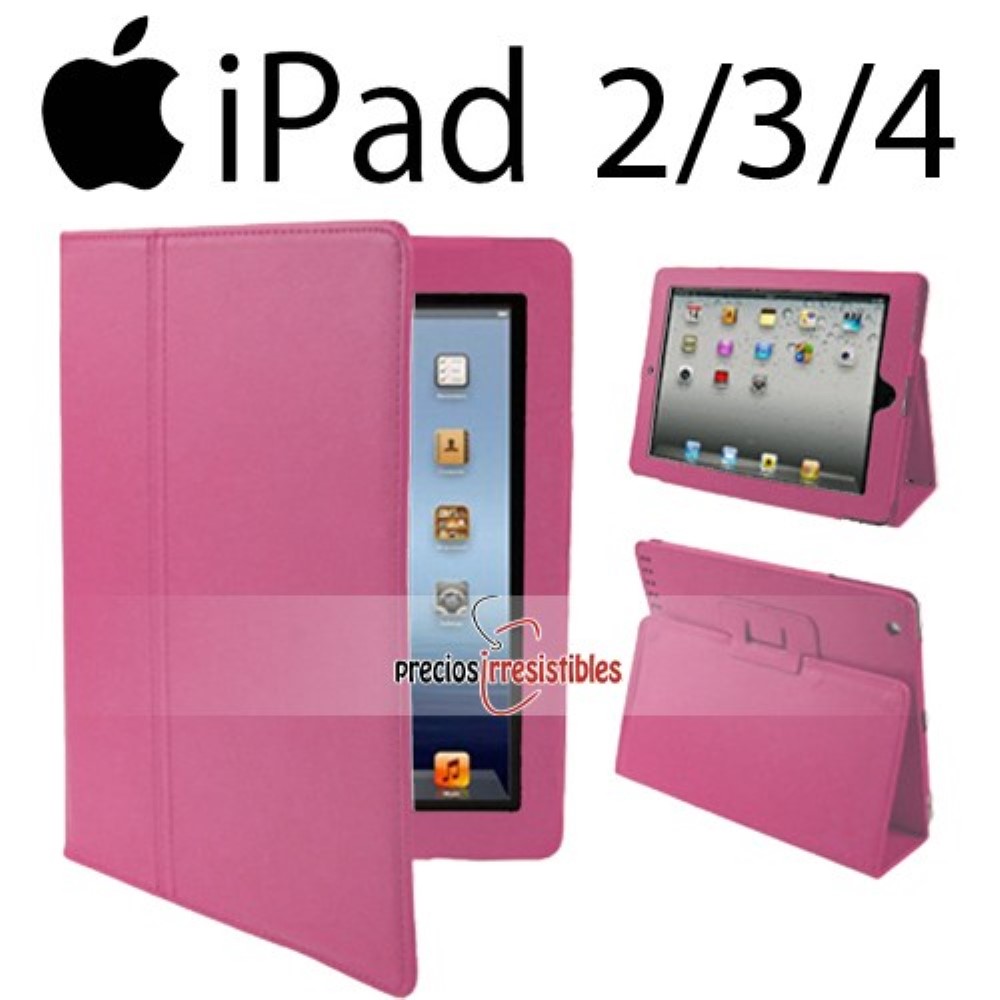 Funda iPad 2 3 4 Piel Lisa Rosa