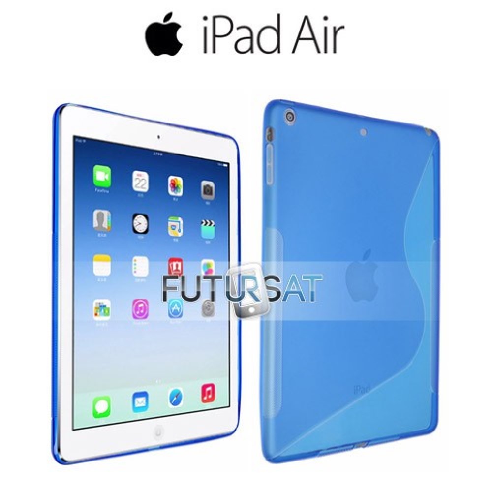 Funda iPad 5 Air Gel Silicona Sline Azul