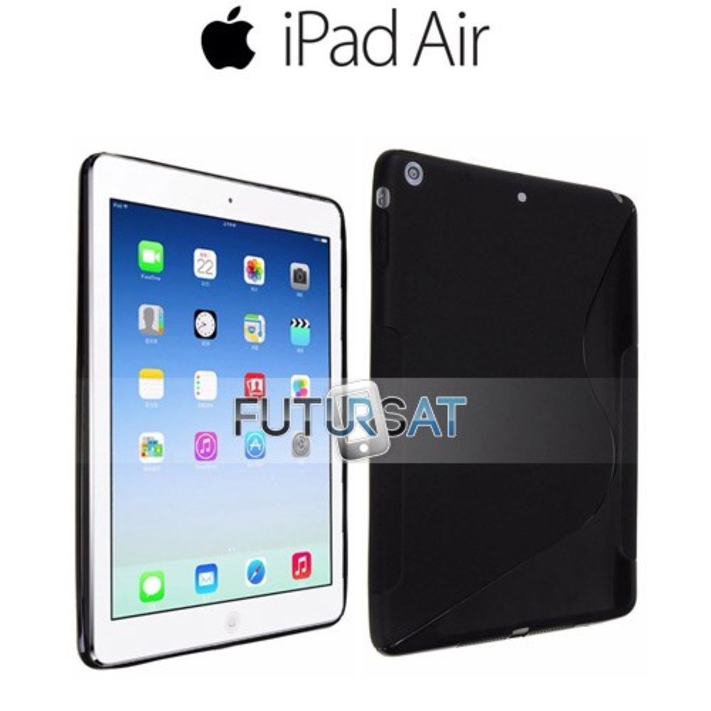 Funda iPad Air / iPad 5ª gen / iPad 6ª gen / iPad Air 2 / iPad Pro 9.7" Gel Silicona Sline Negra