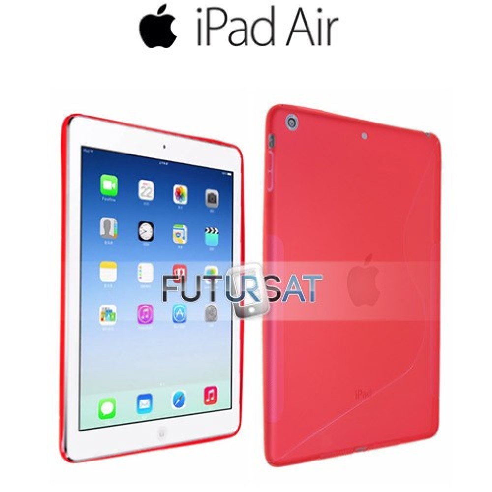 Funda iPad 5 Air Gel Silicona Sline Roja