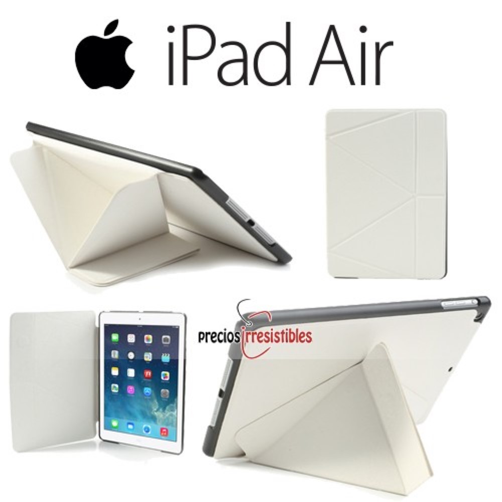 Funda iPad Air / iPad 5ª gen / iPad 6ª gen / iPad Air 2 / iPad Pro 9.7" Tapa Transformer Blanca