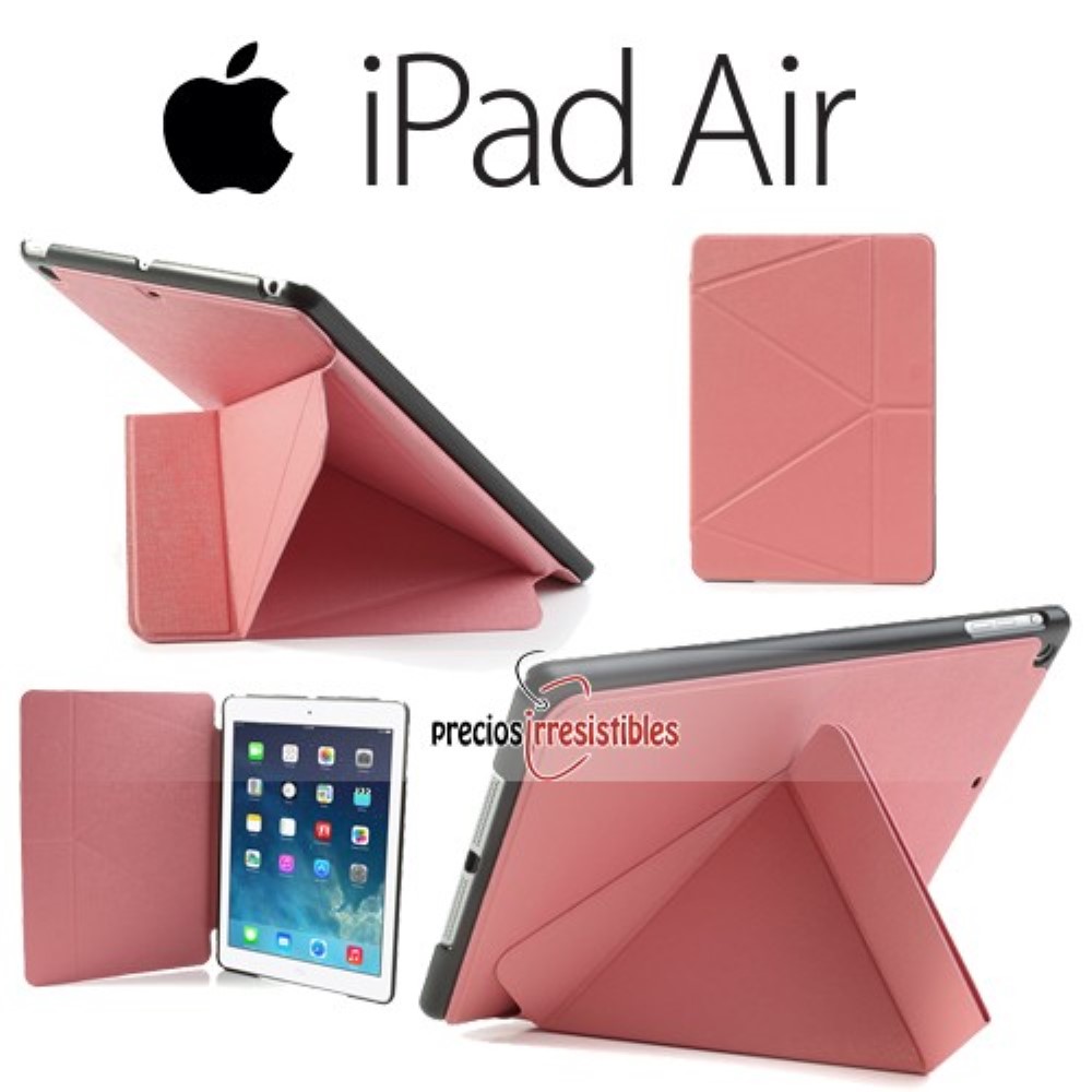 Funda iPad 5 Air Tapa Transformer Rosa
