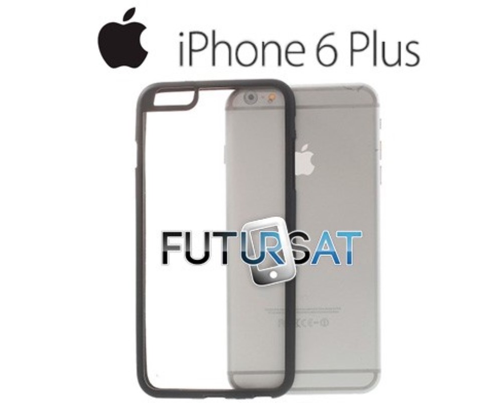Funda iPhone 6 Plus Gel Silicona Hibrida Negra