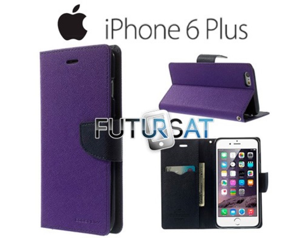 Funda iPhone 6 Plus Mercury Goospery Tapa Libro Morada