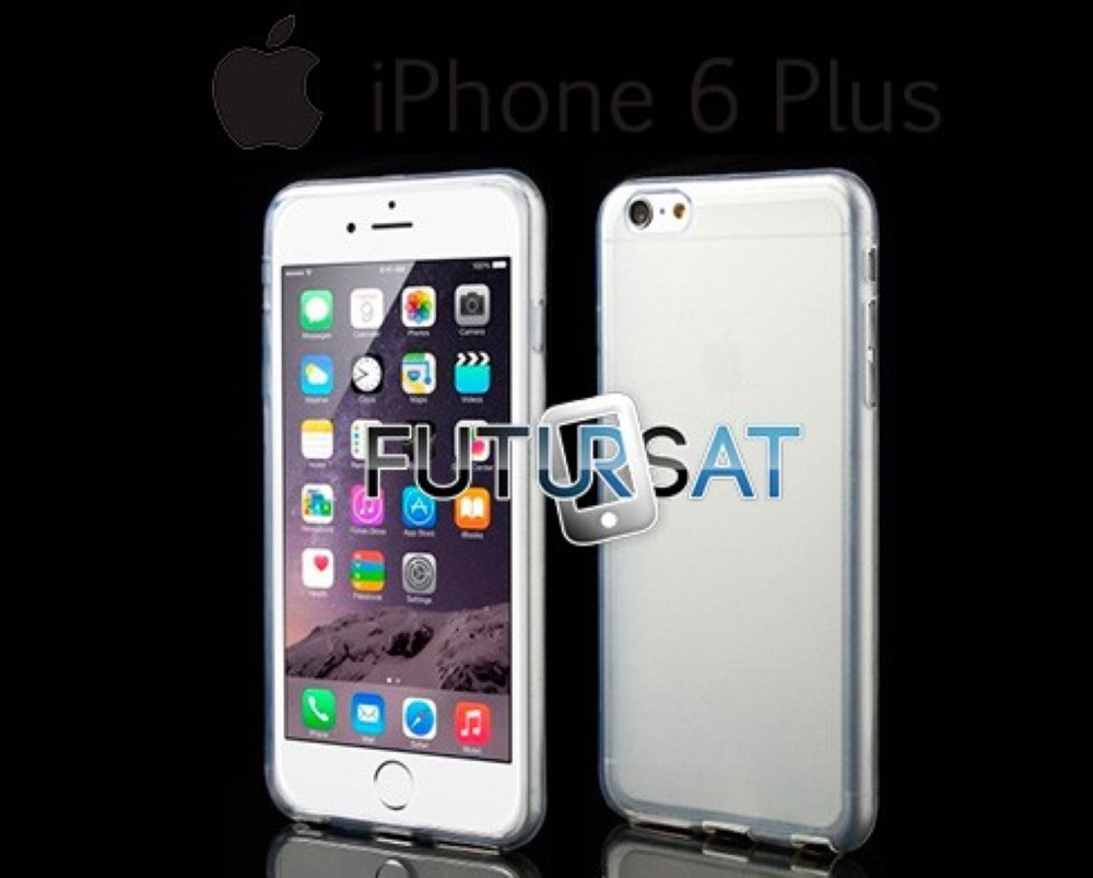 Funda iPhone 6 Plus Gel Silicona Mate Blanca