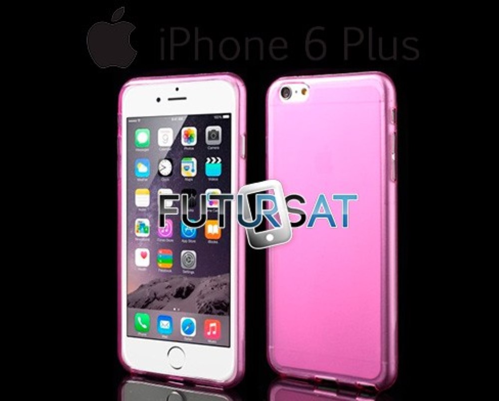 Funda iPhone 6 Plus Gel Silicona Mate Rosa