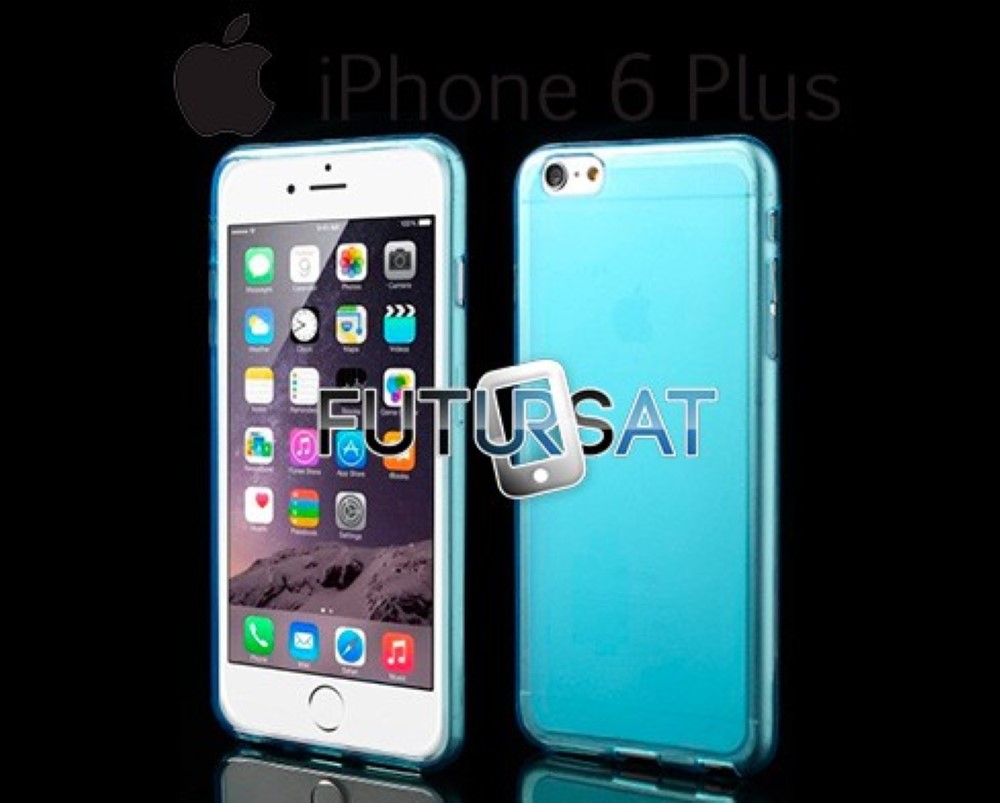 Funda iPhone 6 Plus Gel Silicona Mate Azul